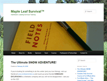 Tablet Screenshot of mapleleafsurvival.com